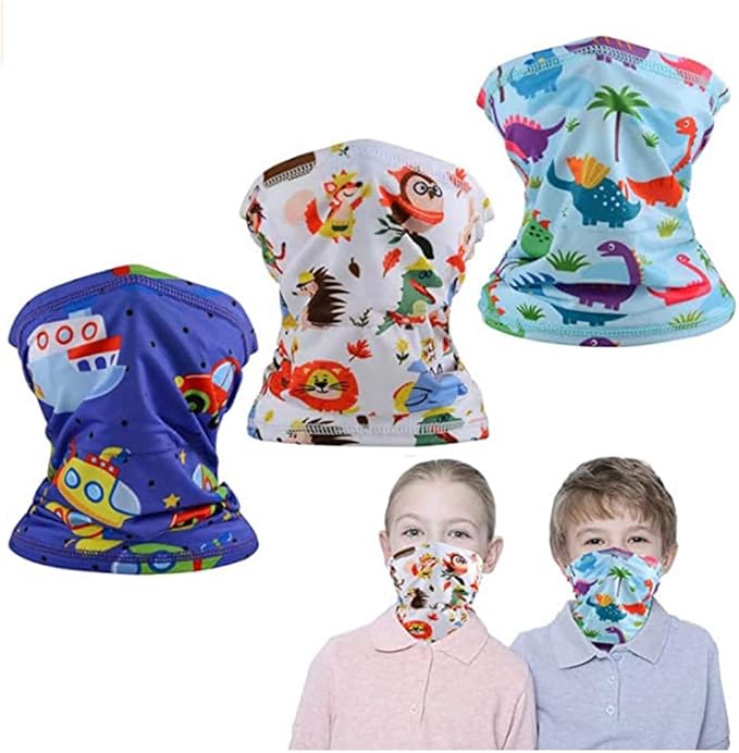 epoch-making 3 件套颈围,儿童夏季封面,面巾,男孩女孩户外,涤纶